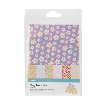 8 Pack Clay Transfer Sheets - Anko