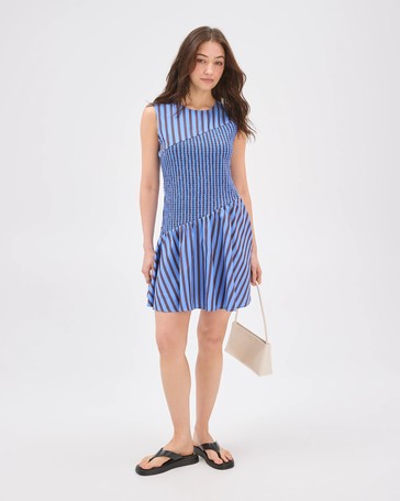 Lily Loves Lyocell Shirred Panel Mini Dress