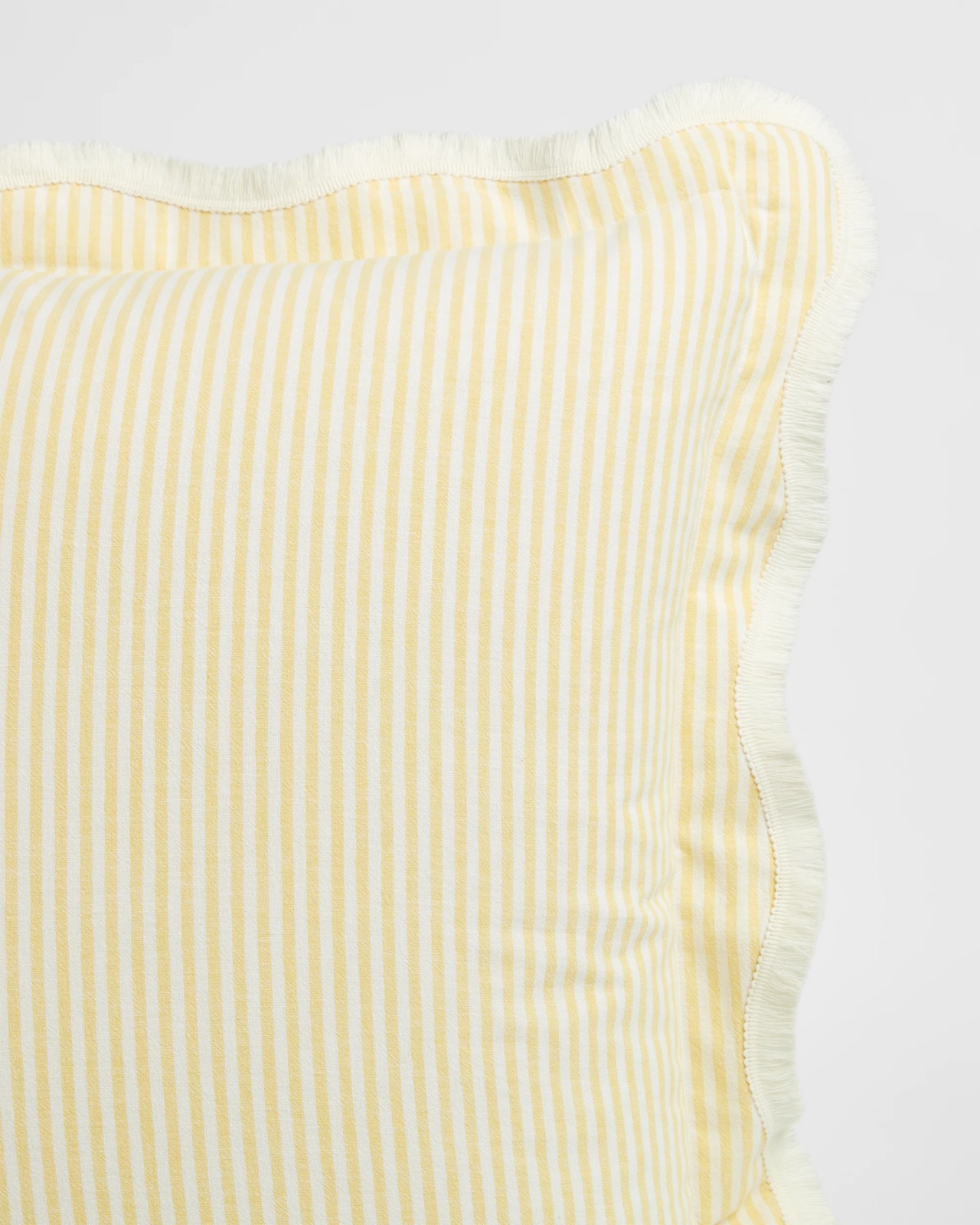 Charlotte Stripe Linen and Cotton European Pillowcase - Sunlight 3 of 4