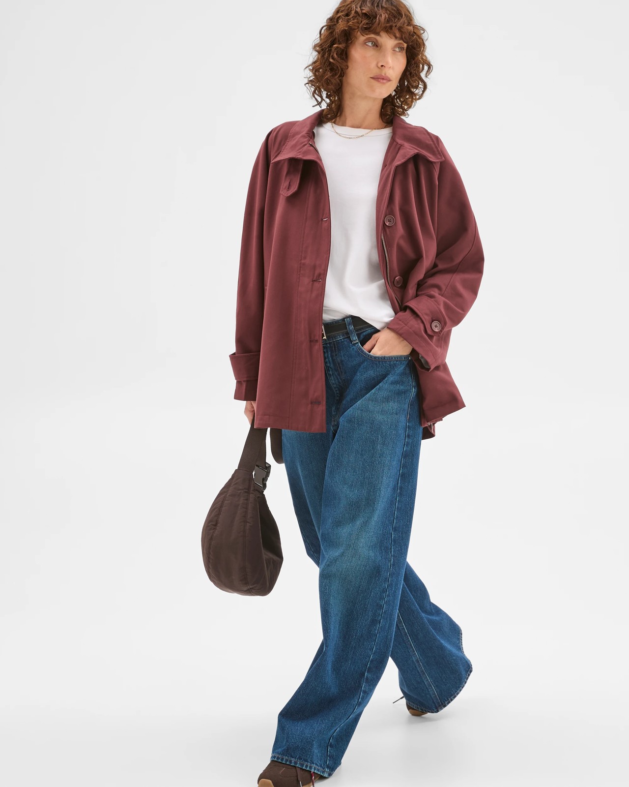 Longline Funnel Neck Coat 3 of 5