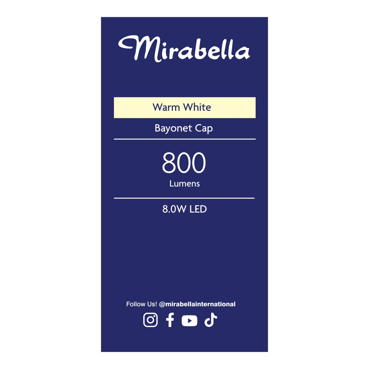 Mirabella GLS LED 9W B22 Bayonet Light Bulb - Pearl Warm White 4 of 6