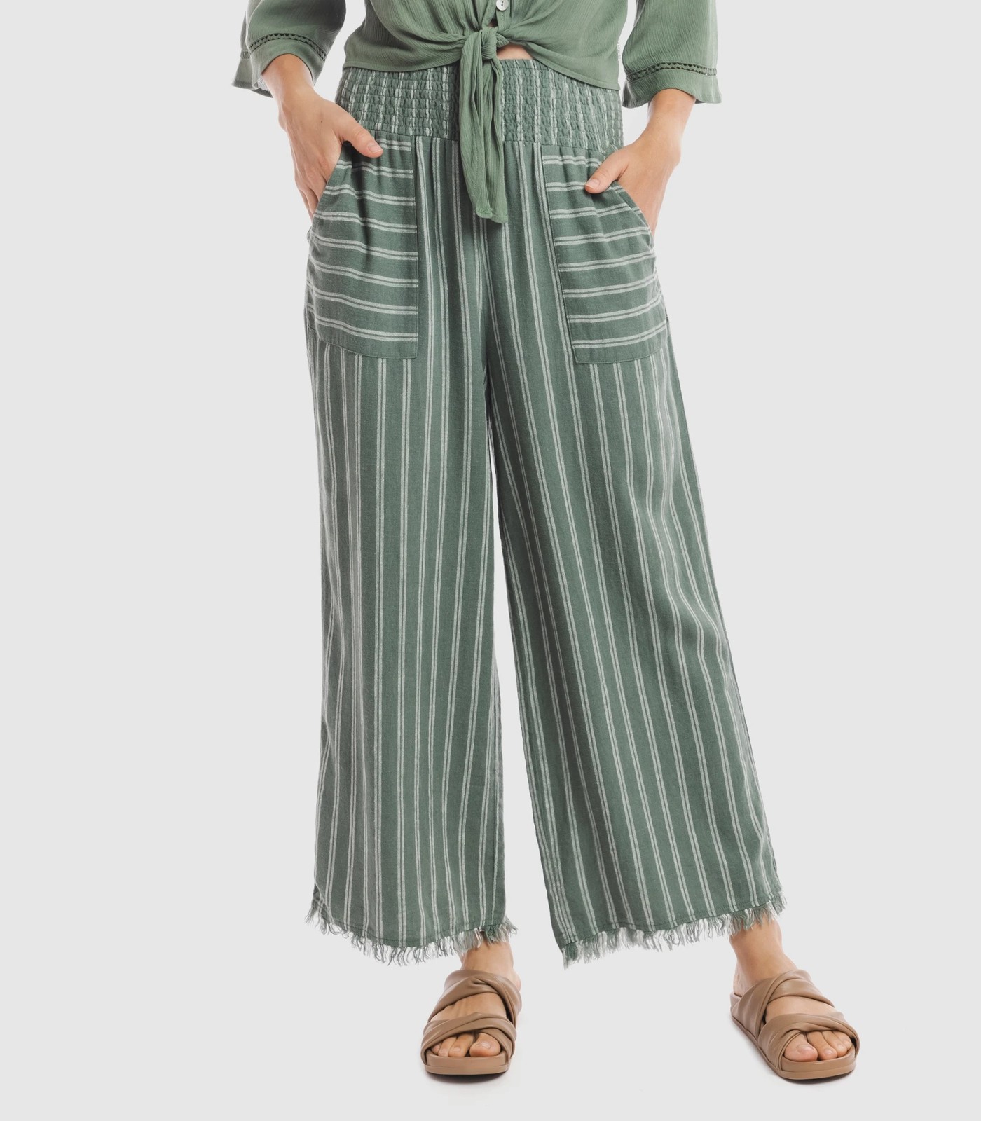 Silk Viscose Wide Leg Beach Pants