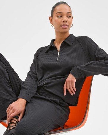 Active 1/4 Zip Plisse Jumper