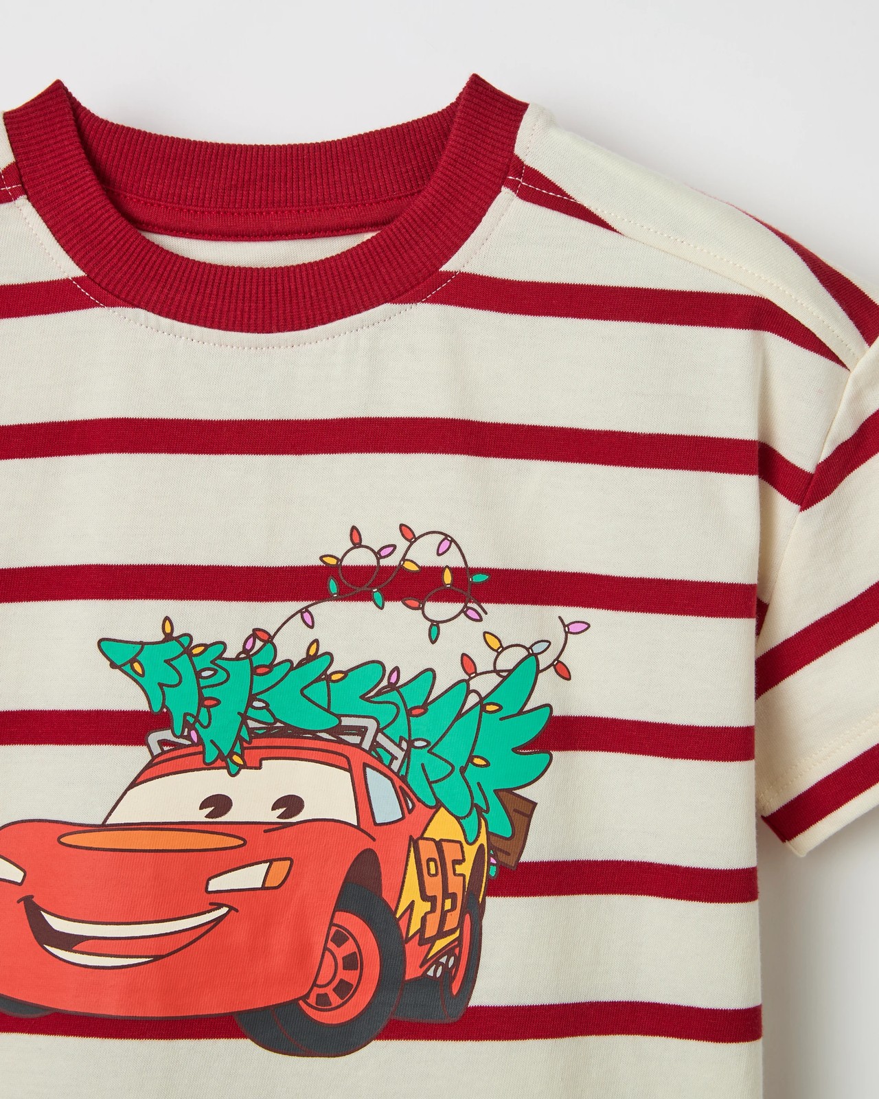 Licensed Disney Pixar Cars Australian Cotton Oversized Christmas T-Shirt 2 of 2