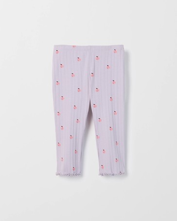 Baby Organic Cotton Flare Leg Ribbed Leggings