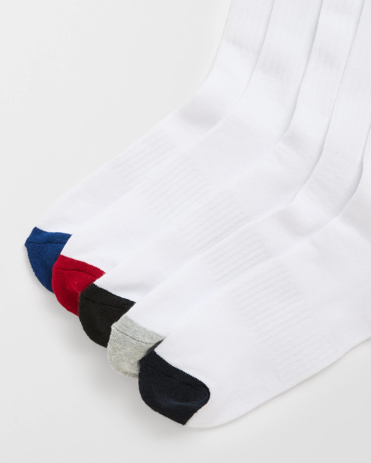 Maxx Australian Cotton Blend 5 Pack Sport Crew Socks - White/Colour Blocking 2 of 3