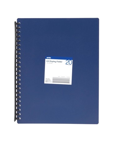 Anko A4 Display Folder - Navy