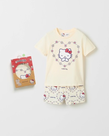 Licensed Hello Kitty Australian Cotton Older Girls Pyjama Set
