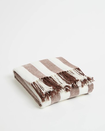 Chenille Stripe Throw