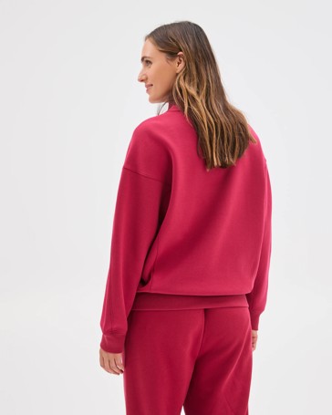 Australian Cotton Blend Cocoon 1/4 Zip Fleece Jumper