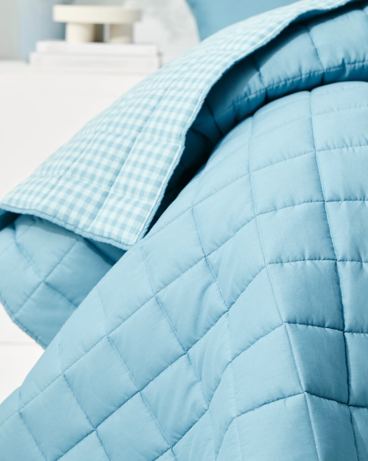 Hudson Gingham Cotton Coverlet 6 of 6