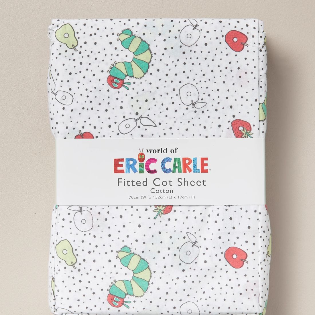 Eric Carle Hungry Caterpillar Fitted Cot Sheet Target Australia
