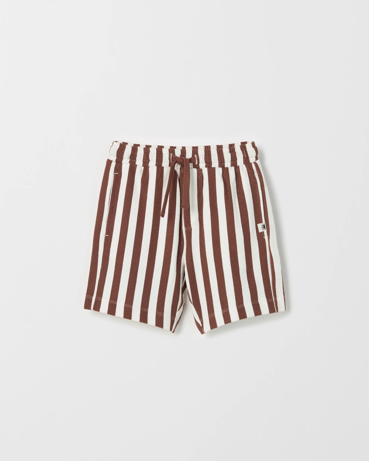 Australian Cotton Slub Jersey Shorts - Brown 4 of 5