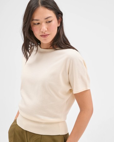 Preview Extended Short Sleeve Knit Jumper