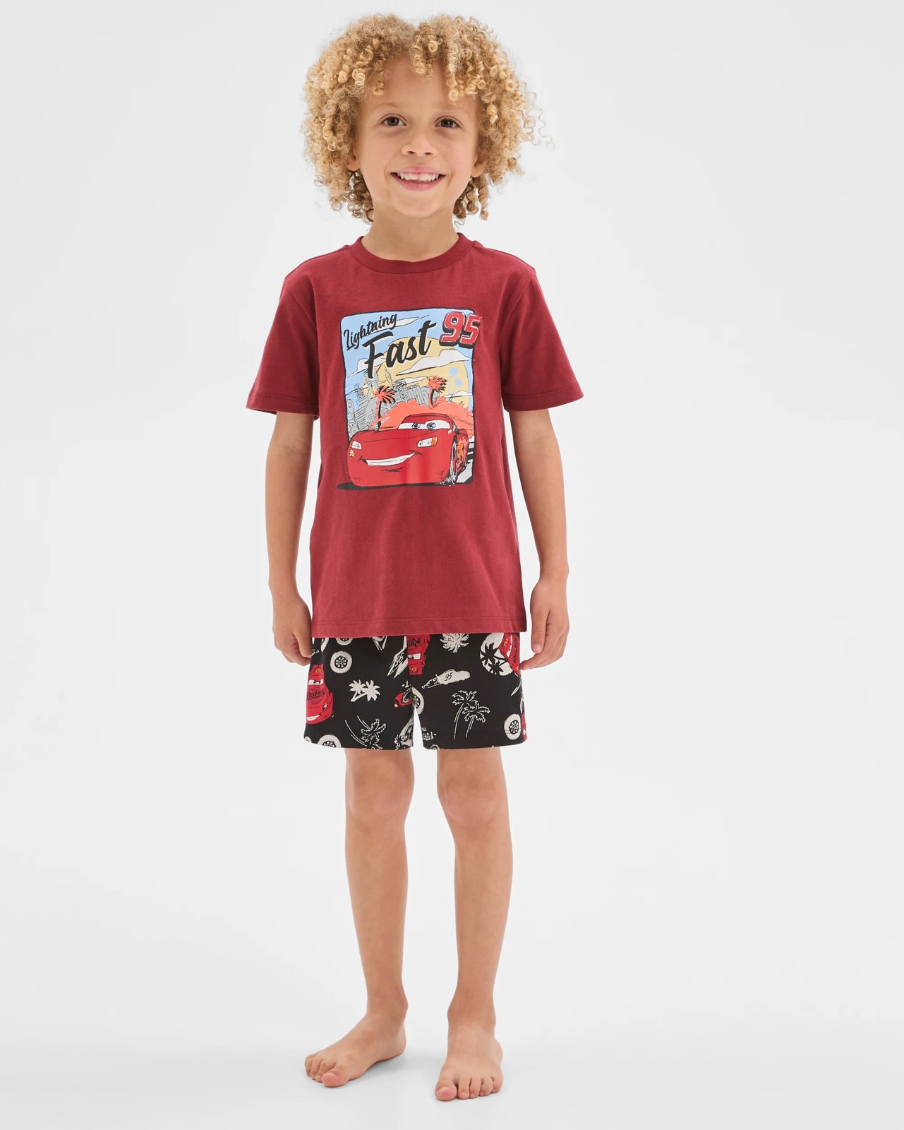 Disney Organic Cotton 2 Pack Younger Boys Top & Shorts Pyjama Set 2 of 5