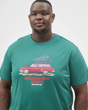 Plus Size Australian Cotton Christmas Special Delivery T-Shirt