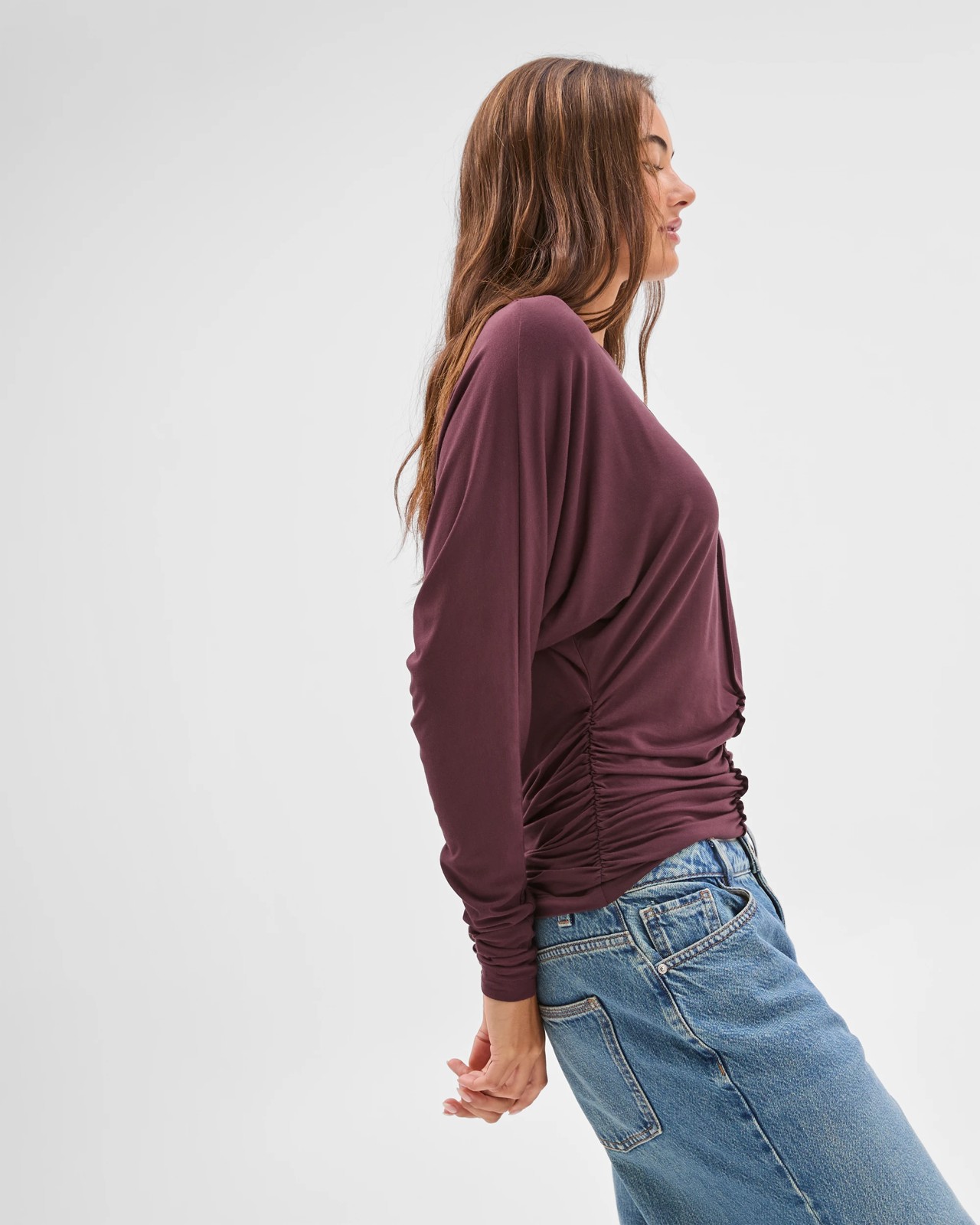 Lily Loves Long Dolman Sleeve Top - Fudge 4 of 4