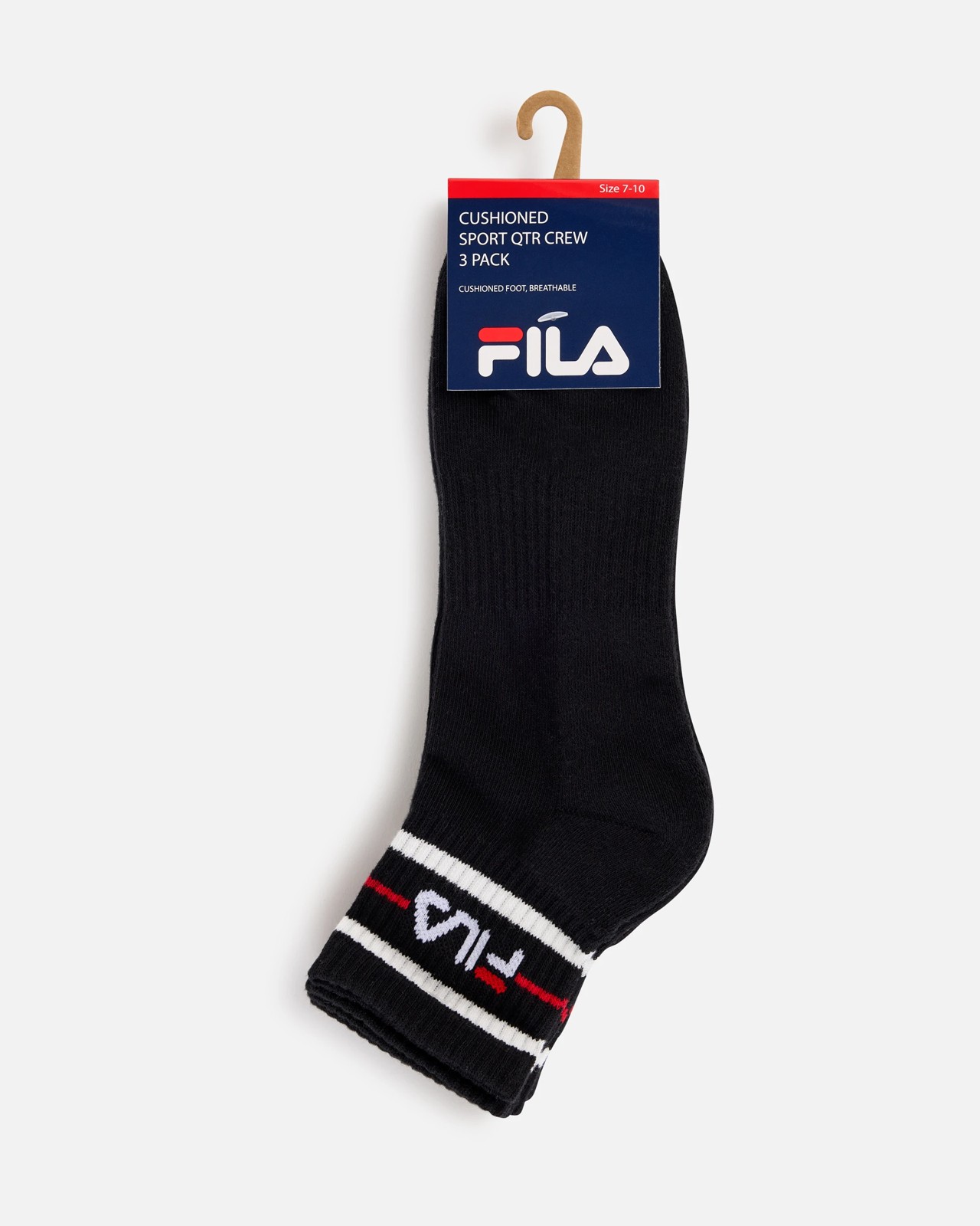 Fila Quarter Crew 3 Pack Socks 2 of 4