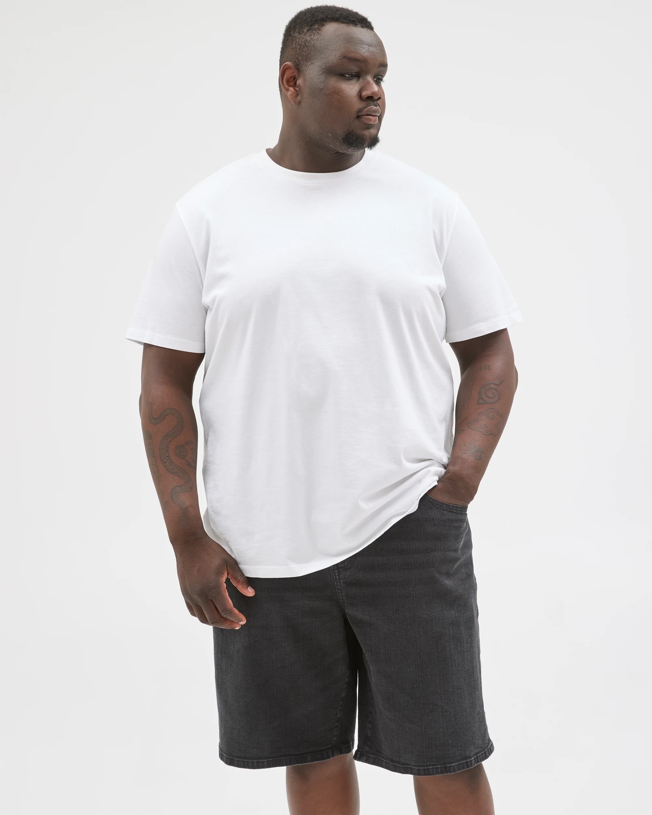 Plus Size Faded Denim Shorts 2 of 5
