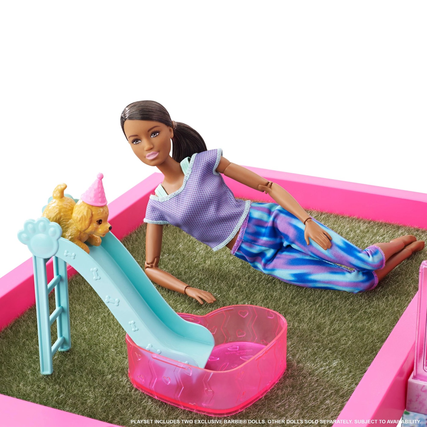 barbie Doll Pool Playset With Slide And Accessories : Target