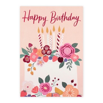 Connections from Hallmark Birthday Card - Floral Cake