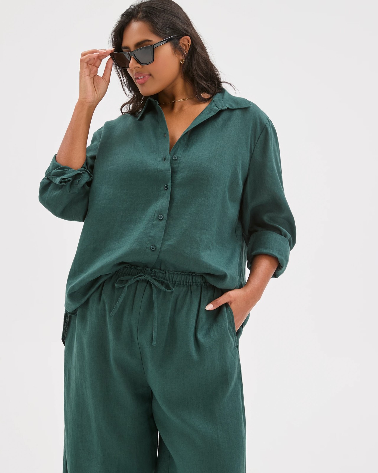 Plus Size European Linen Shirt 2 of 6