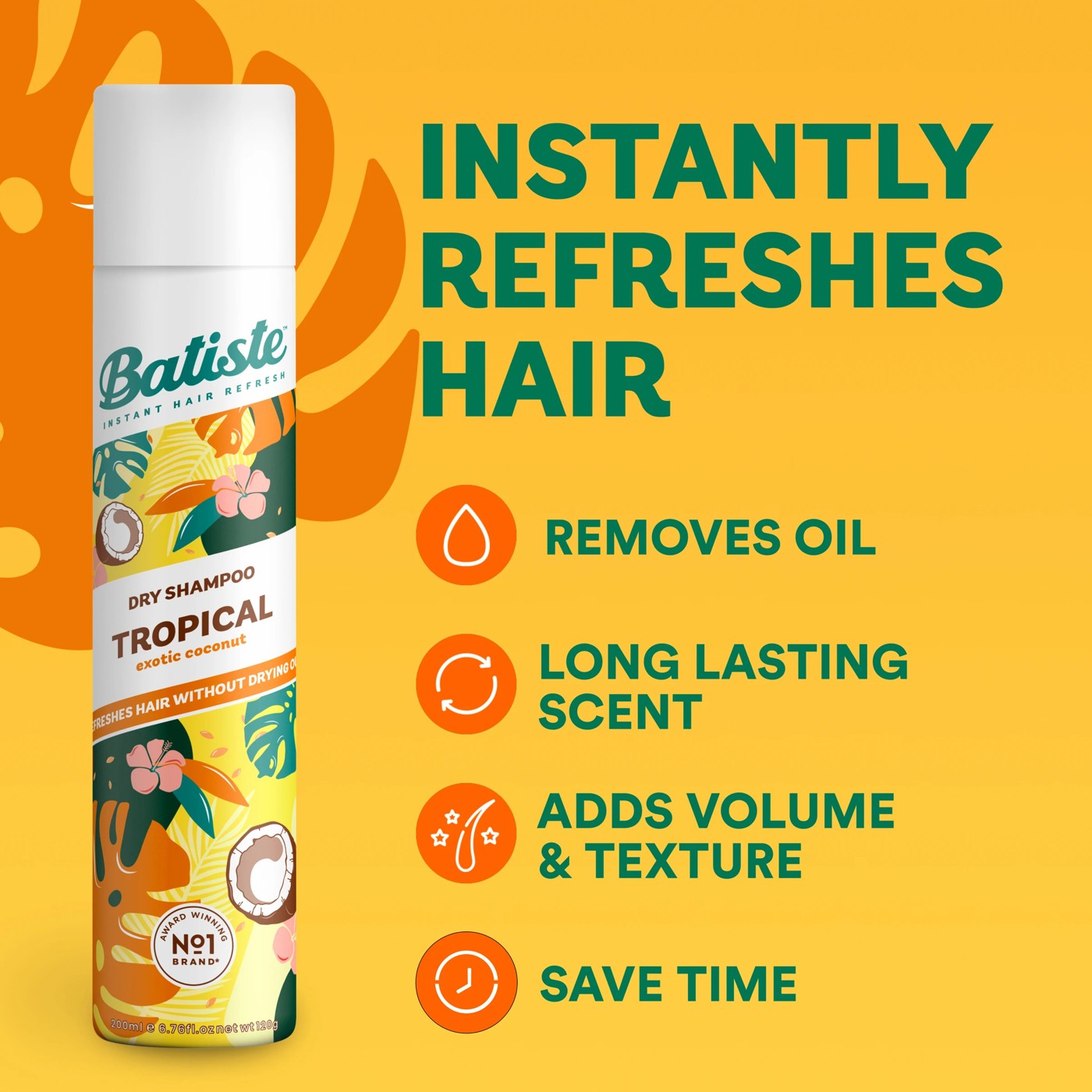 Batiste Tropical Dry Shampoo - 50ml 3 of 6
