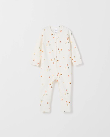 Baby Organic Cotton 2 Pack Waffle/Rib Zip Elevated Coverall