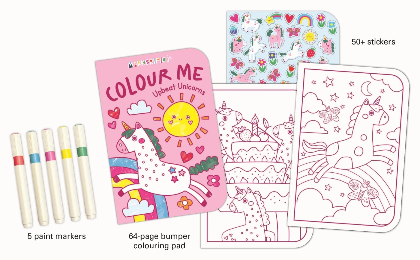 Markerific Jr. Upbeat Unicorns Colour Me Carry Case - Book 2 of 2