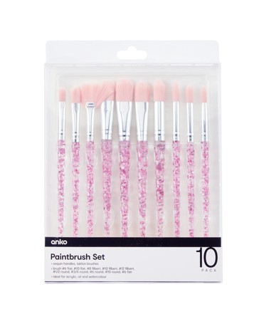 Anko 10 Pack Paintbrush Set