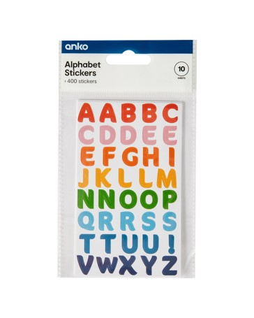 Anko 400 Piece Alphabet Stickers