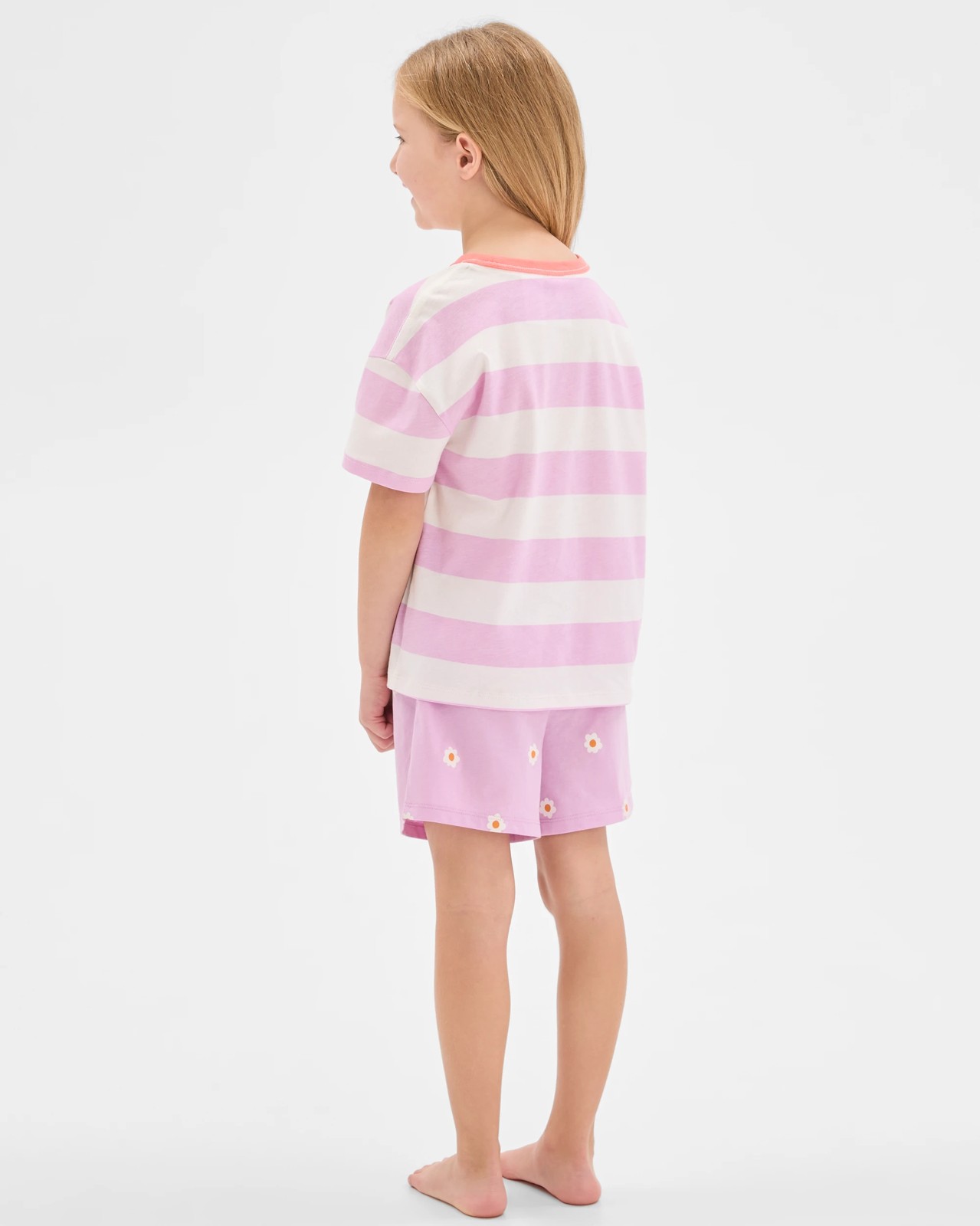 Australian Cotton Younger Girls Oversized Jersey Pyjama Set - Daisy 4 of 5