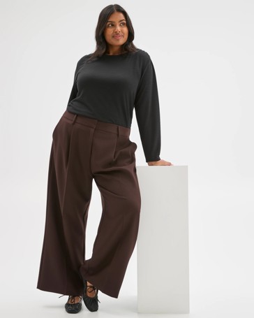 Plus Size Wide Leg Pants