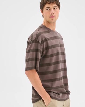 Commons Australian Cotton Overdyed Striped T-Shirt