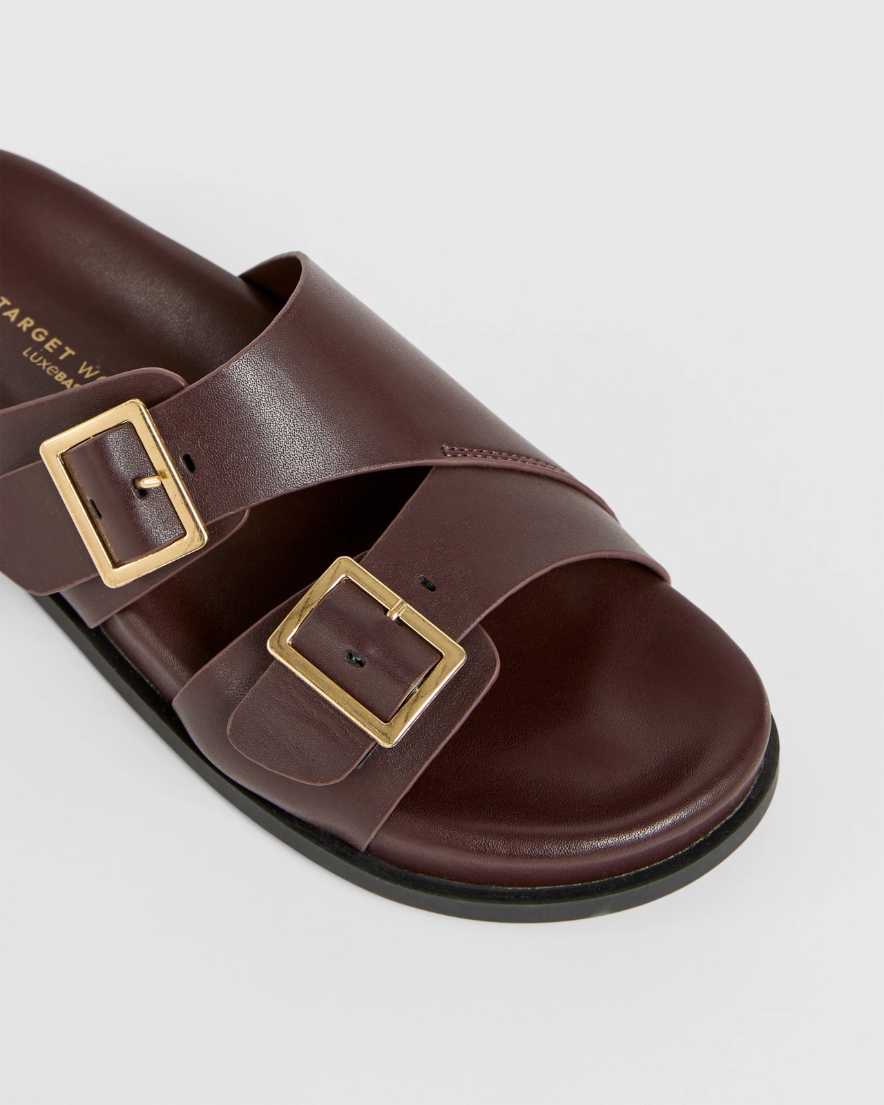 Cross Over Strap Sandals - Sandy - Burgundy 3 of 3