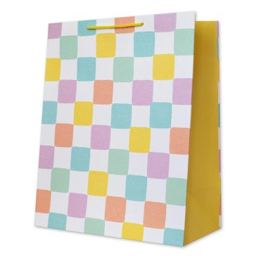 Hallmark Pastel Grid Pattern Gift Bag - Large