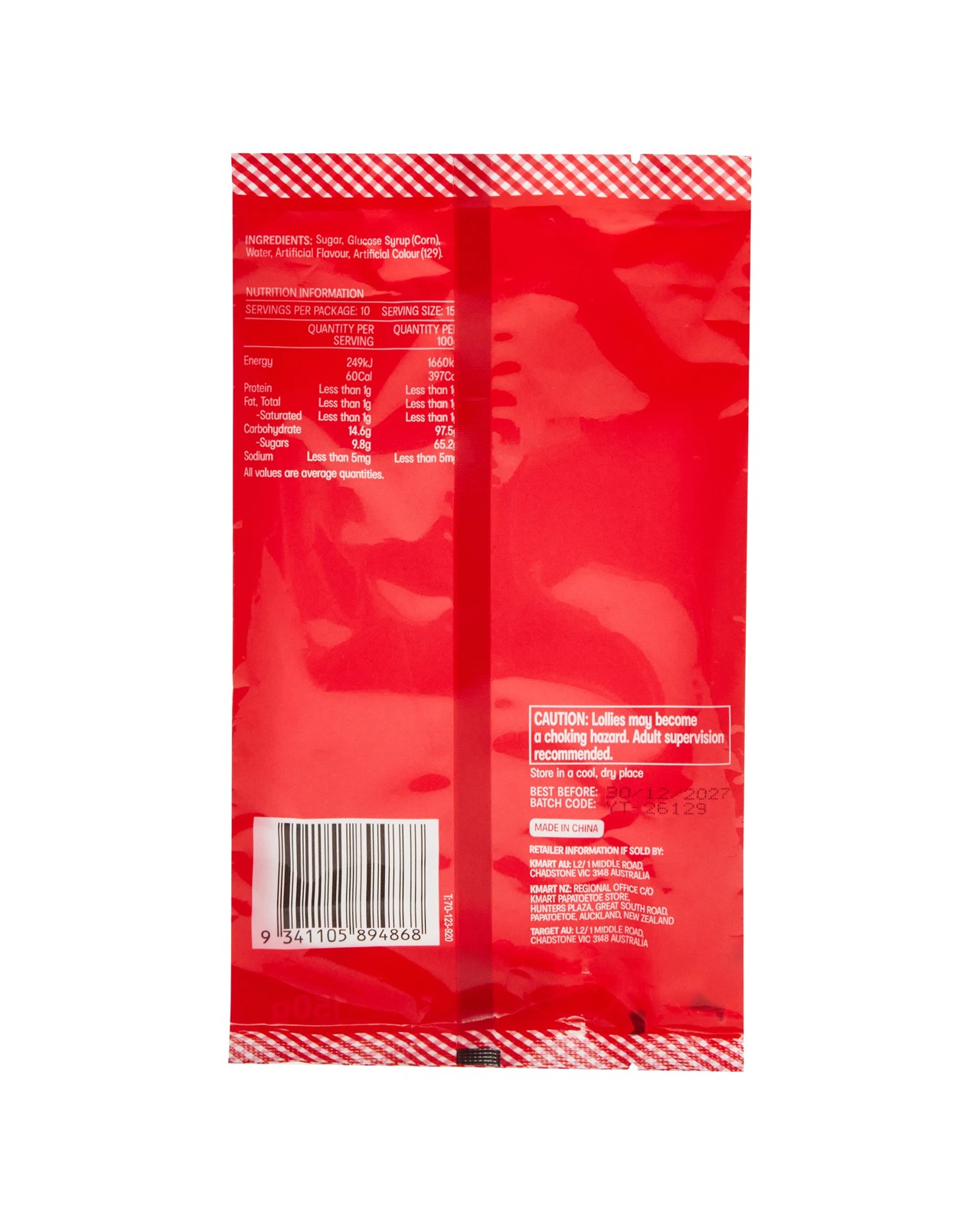 10 Pack Peppermint Flavour Candy Canes 150g 3 of 3