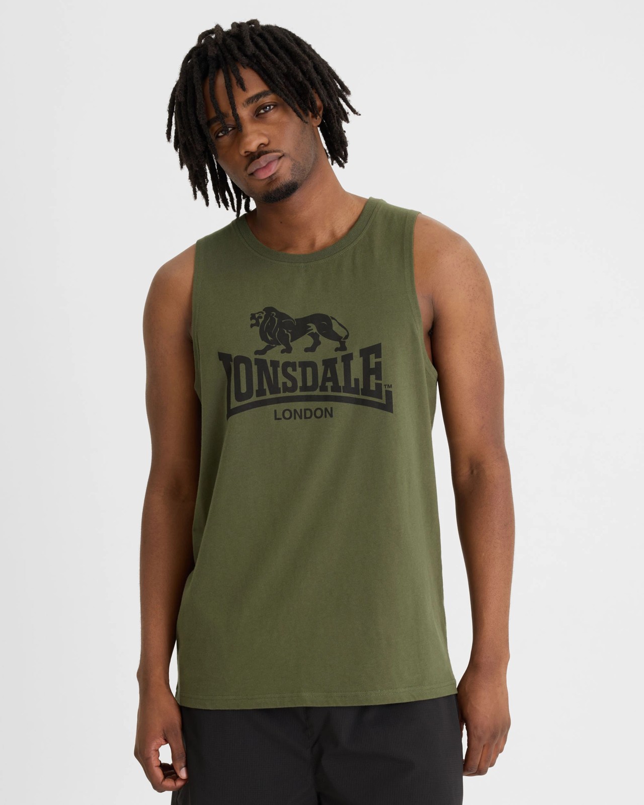 Lonsdale London Muscle Tank Top - Olive 6 of 6