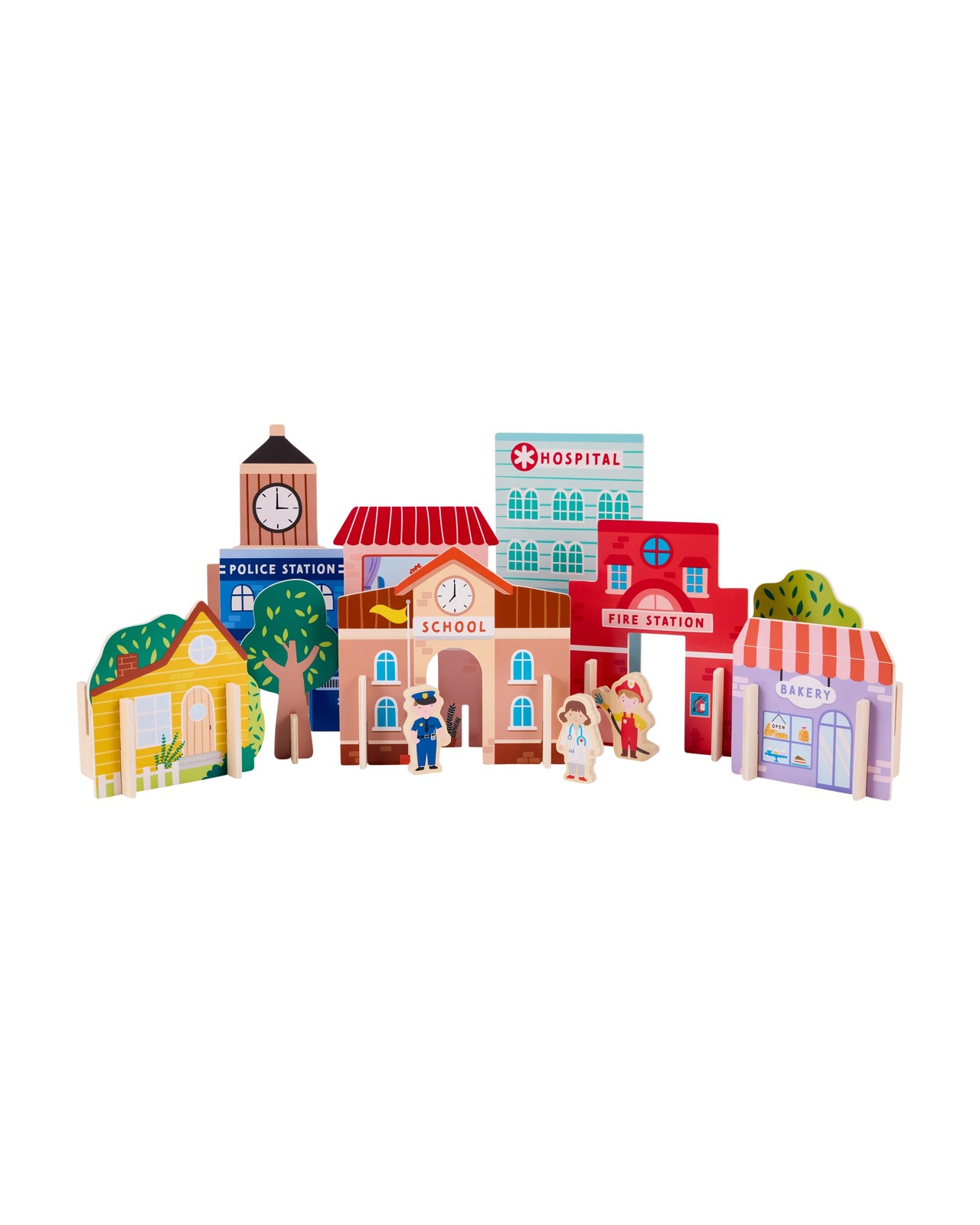 Anko 33 Piece Wooden Town Playset 2 of 6