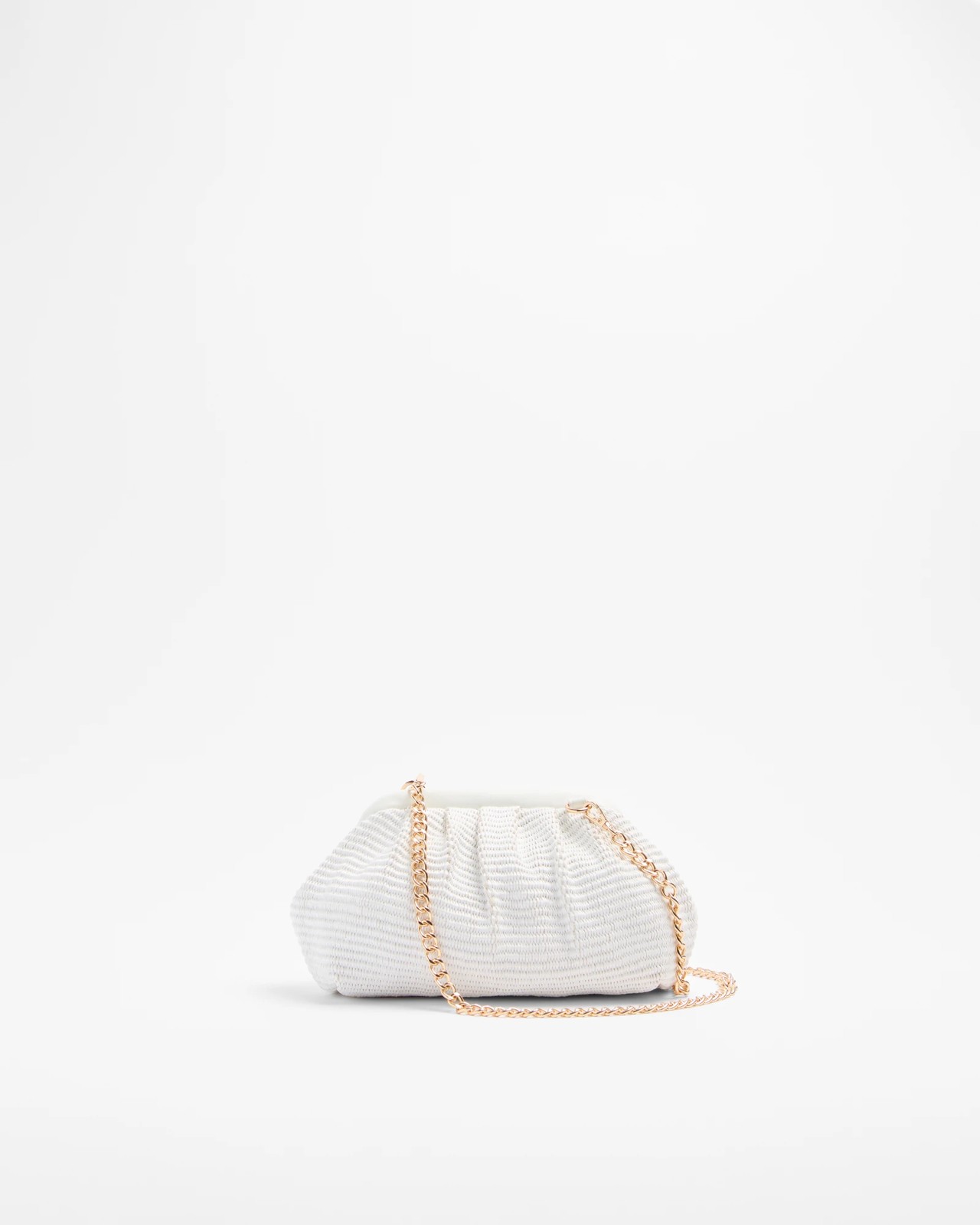 Gathered Clutch Bag White Target Australia