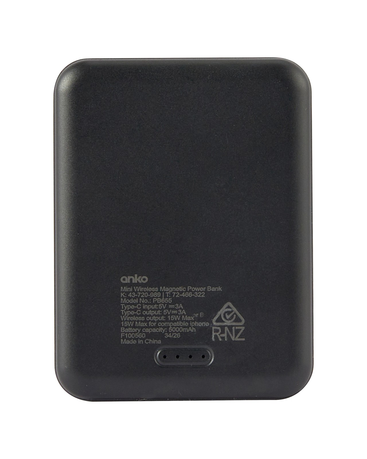 Anko Mini 5000 mAh Wireless Power Bank - Black 3 of 5
