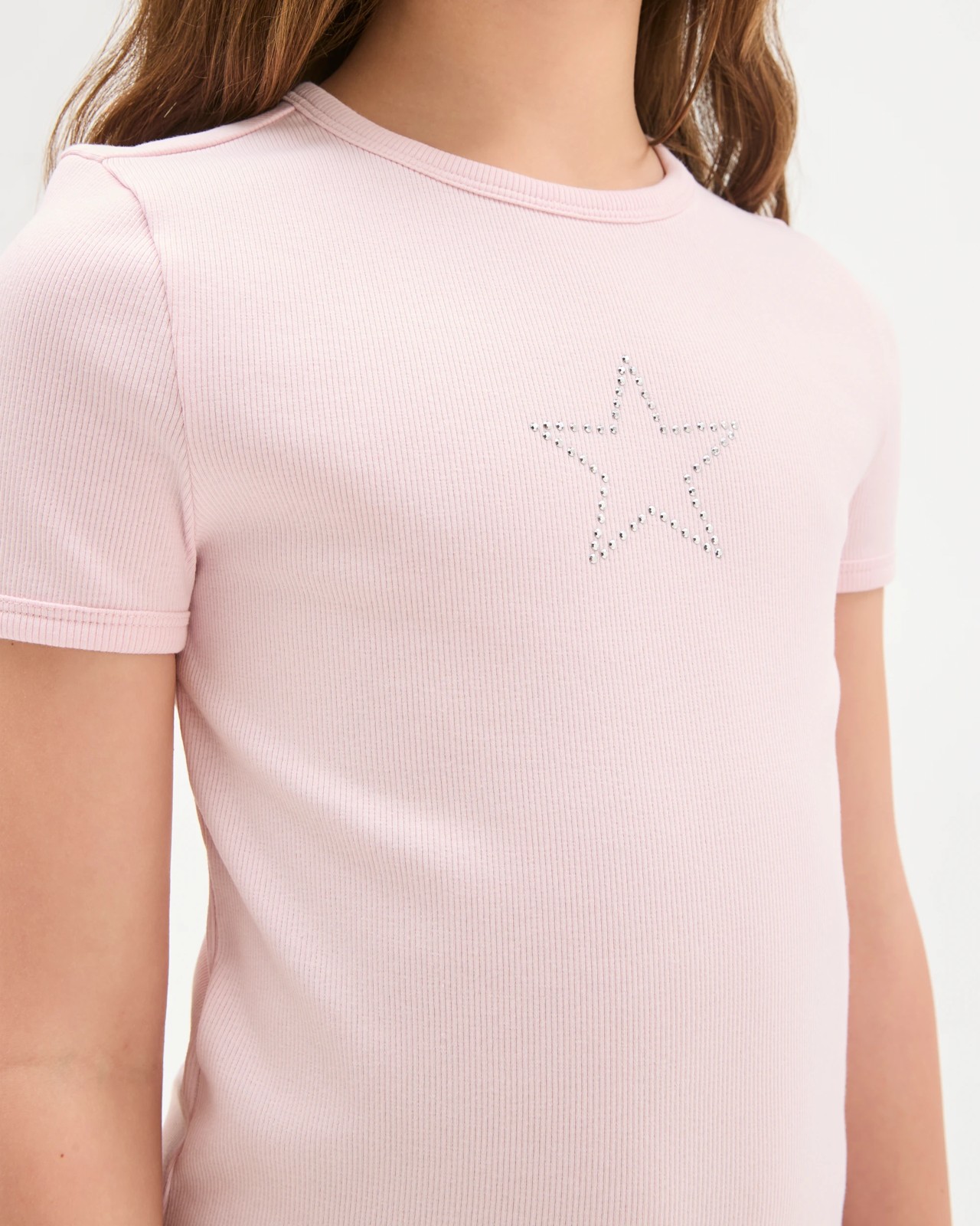 Australian Cotton Ribbed T-Shirt - Star Pink 3 of 6