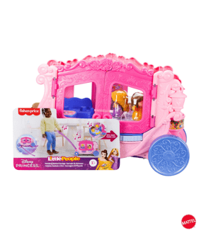 Mattel Fisher-Price Little People Disney Princess Pull-Along Musical Carriage Game