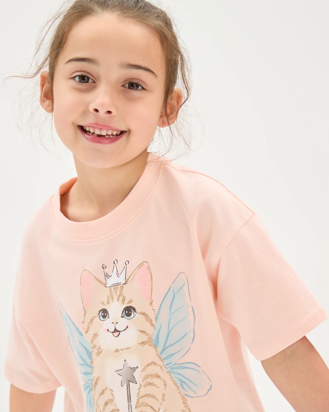 Australian Cotton Boxy Event T-Shirt - Cat Placement Pink 4 of 5