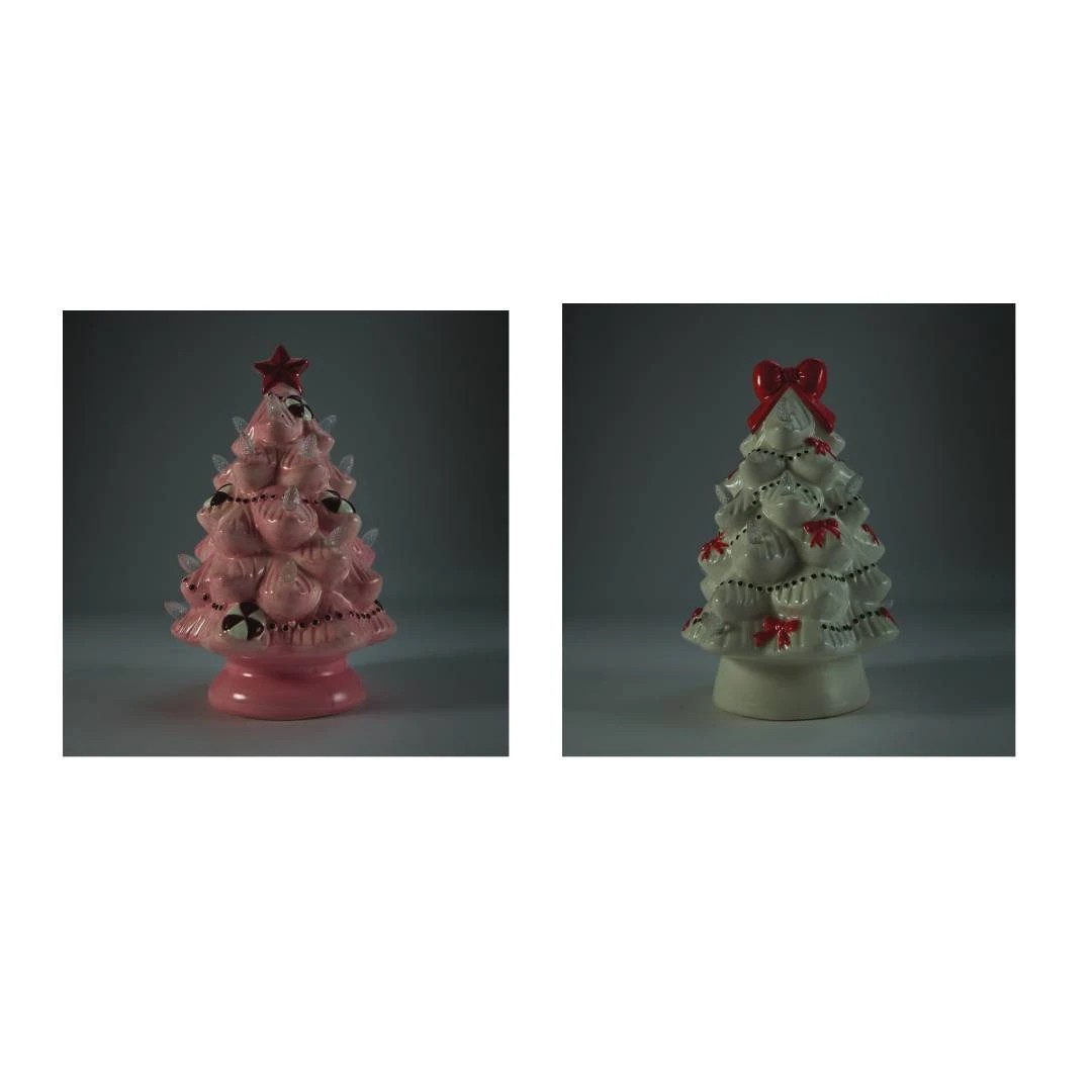 Anko Battery Operated LED Light Up Ceramic Tree - Assorted 2 of 6