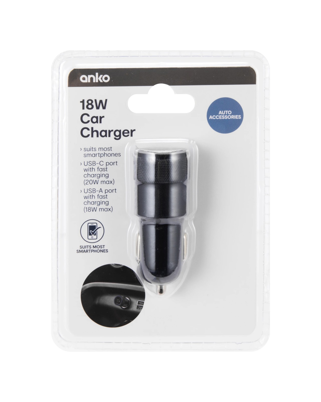18W Car Charger - Anko 4 of 4