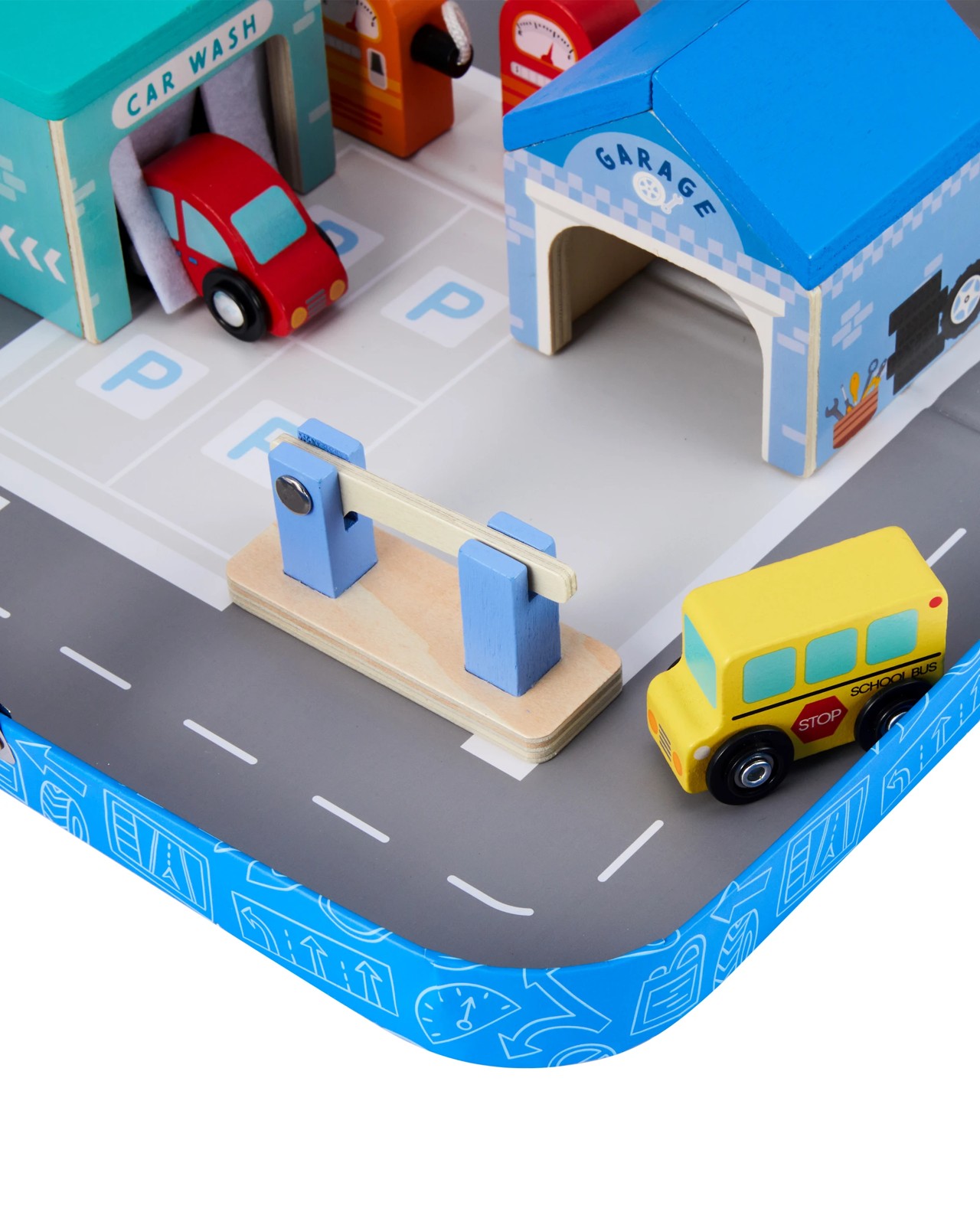 Anko 12 Piece Wooden Play Suitcase Vehicles Set 2 of 5