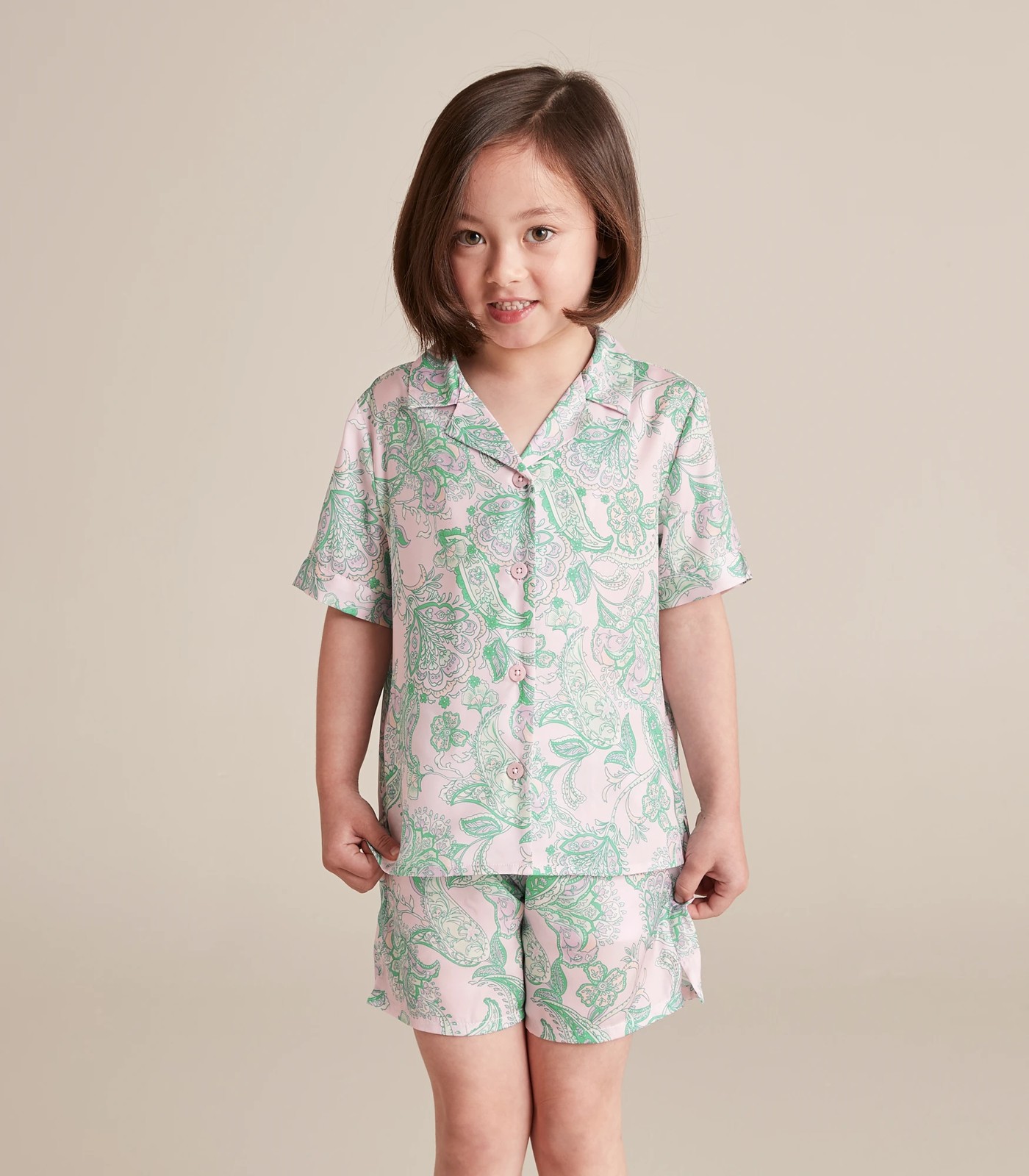 Mini Me Satin Pyjama Shorts and Shirt Set | Target Australia