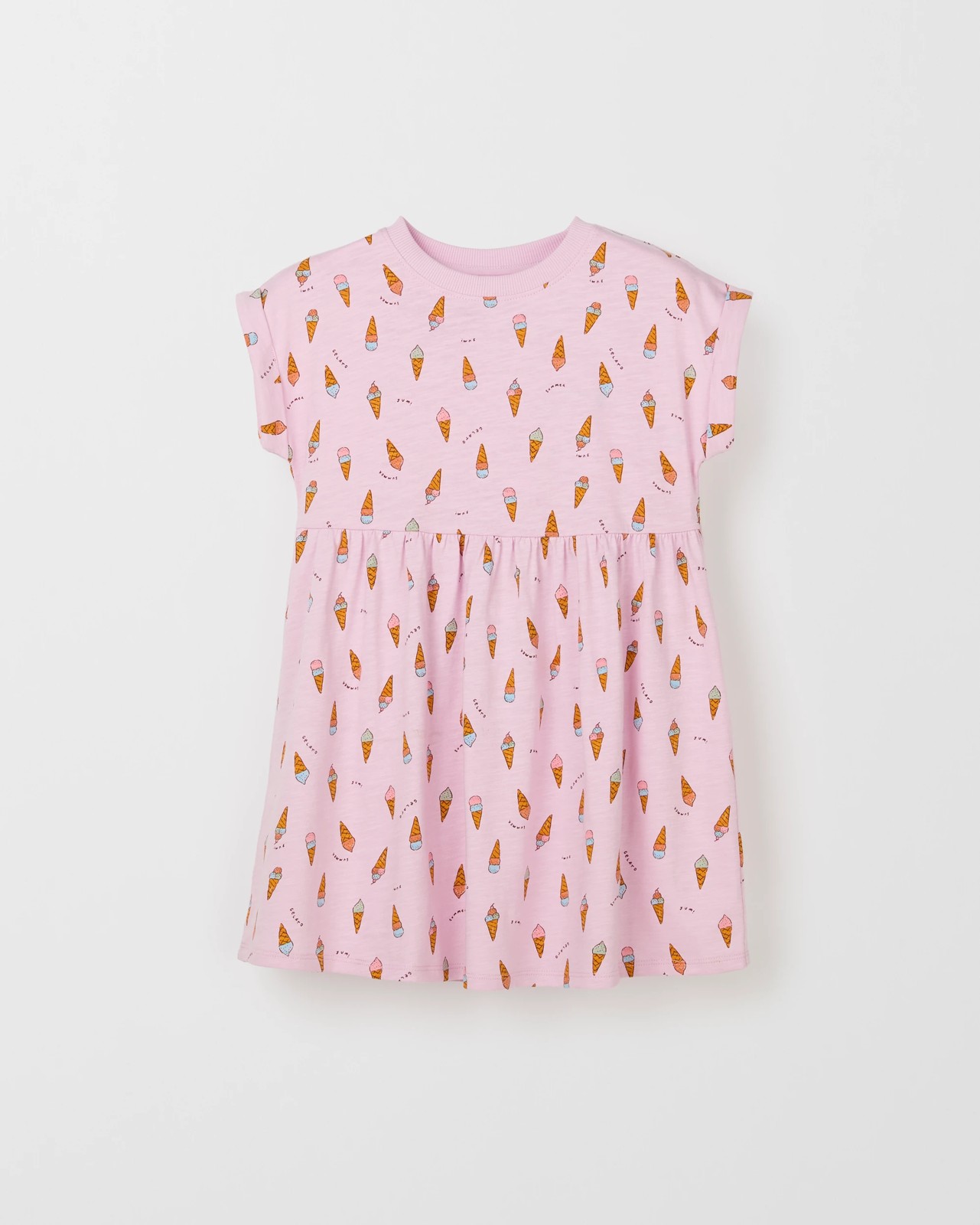 Australian Cotton Knit Dress - Purple Ice Cream AOP 5 of 6