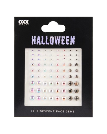OXX Beauty 72 Pack Halloween Iridescent Face Gems